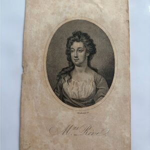 Antique Paper Document of Mrs. Elizabeth Singer Rowe - English Poet (1674-1737)